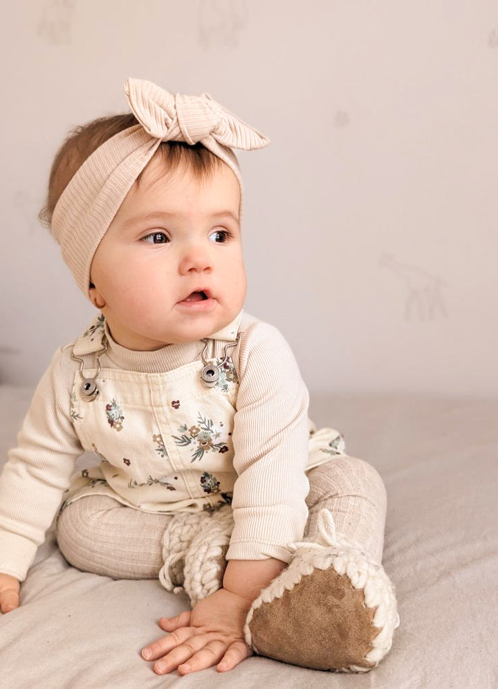 Bamboo Rib bow headband to tie