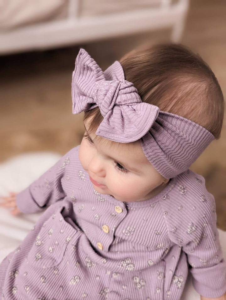 Bamboo Rib bow headband to tie