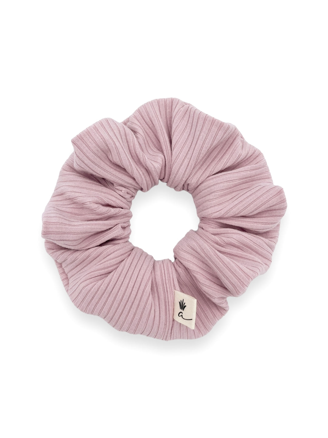 Bamboo Rib scrunchies - Blush