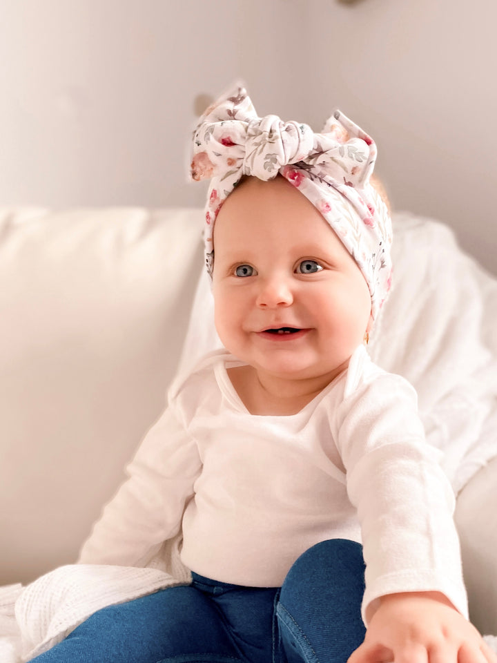 Bandeau boucle en bambou à nouer - Petit rosier