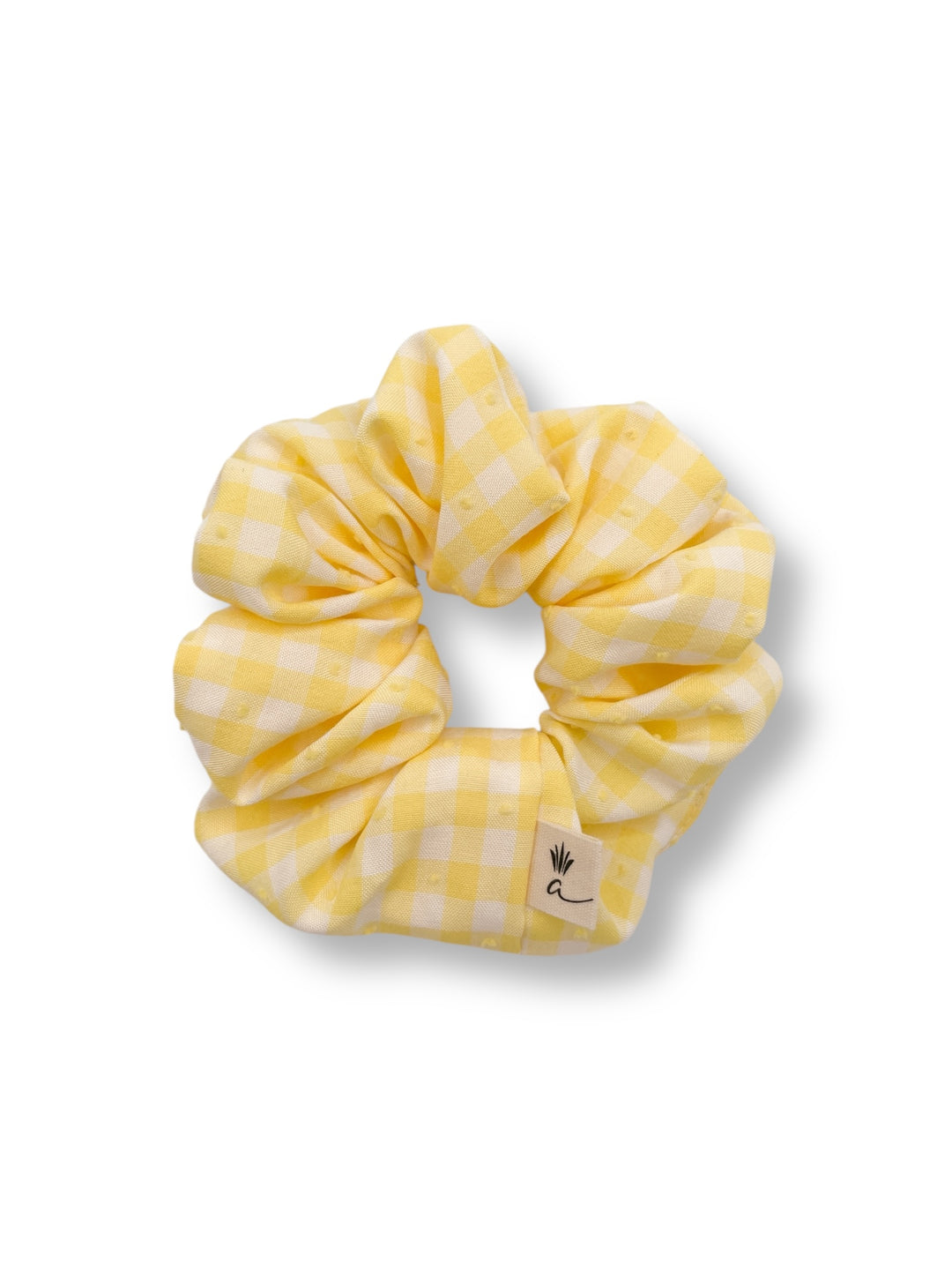 Coton Scrunchie - Gingham Yellow