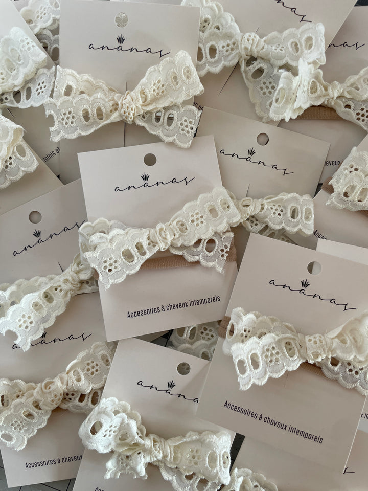 Boucle Brodée - Ivoire