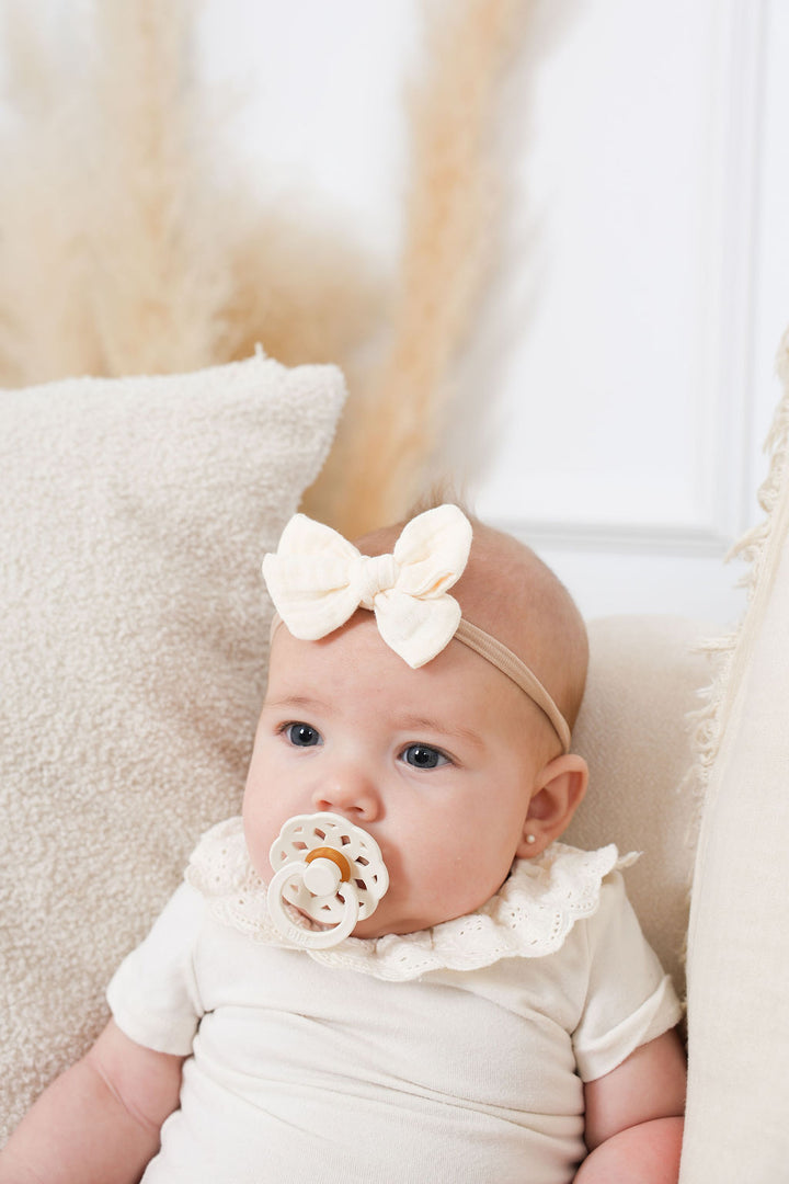 Muslin Bows - Ivory/Beige
