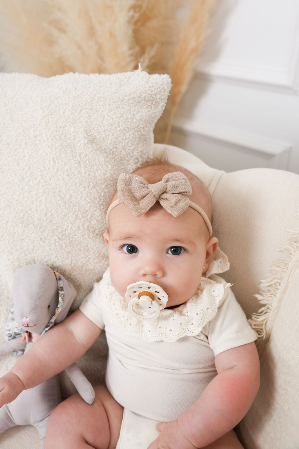 Muslin Bows - Ivory/Beige