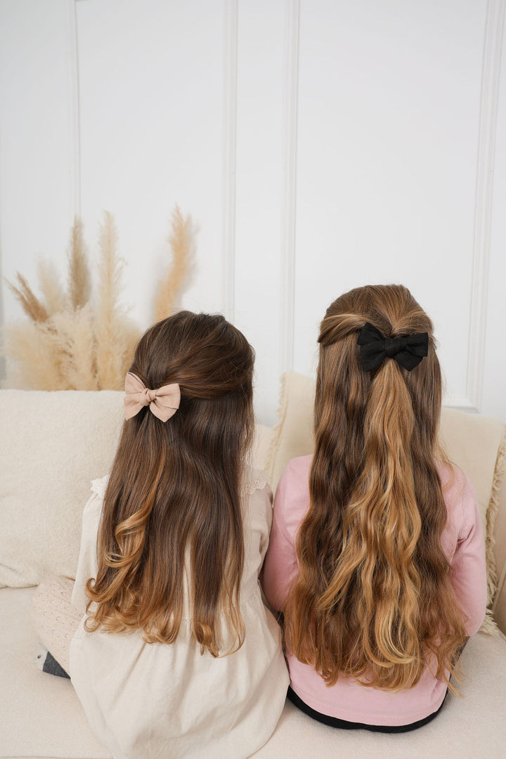 Linen Bows - Terracotta/Black