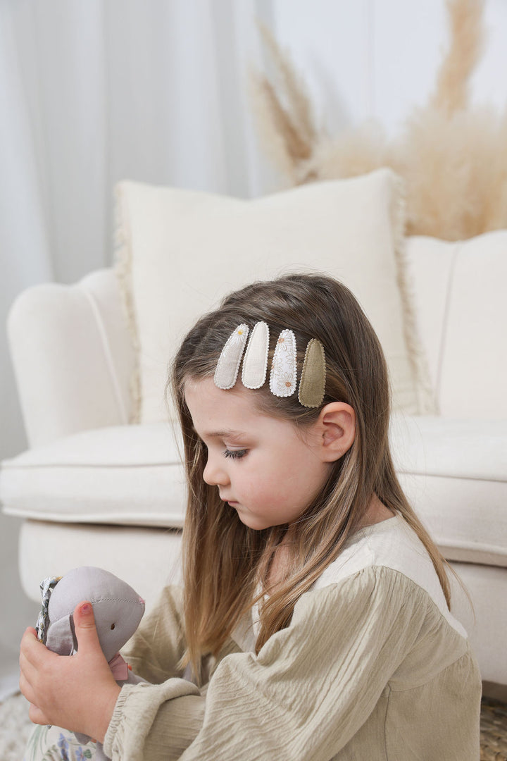 Snap Clips - Beige Floral