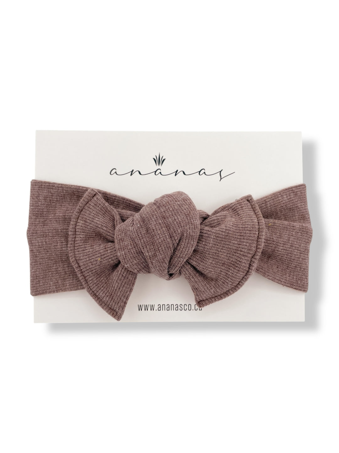 Bamboo bow headband to tie - Chocolate