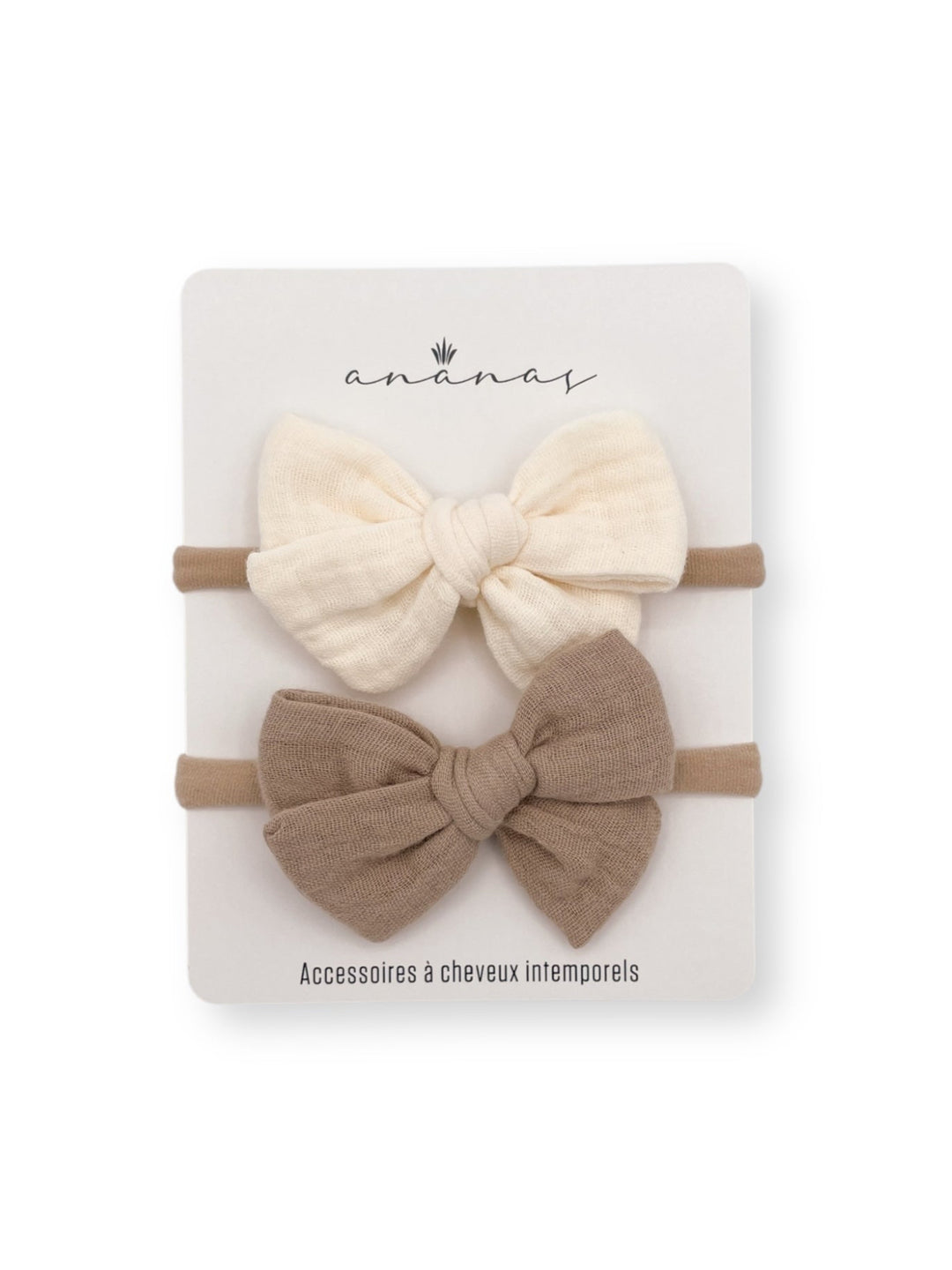 Muslin Bows - Ivory/Beige