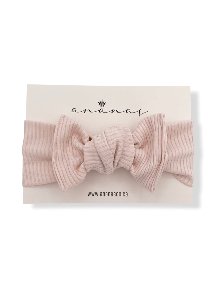 Bamboo Rib bow headband to tie