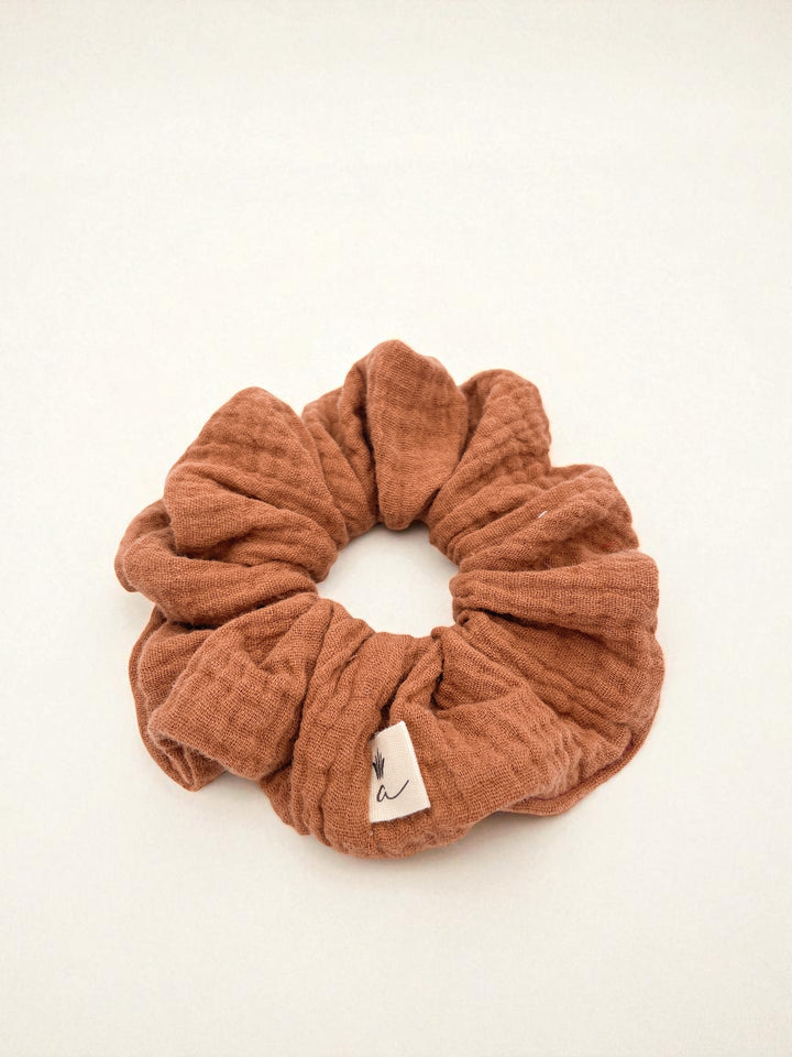 Muslin scrunchies - Caramel
