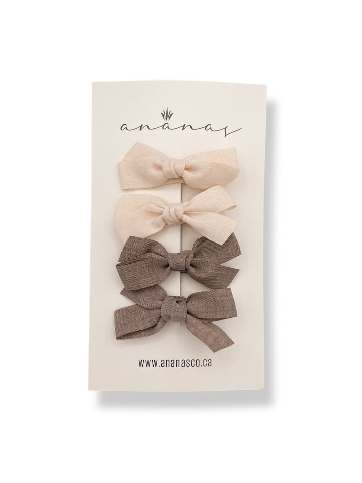 Boucles sur pince - Beige/Brun