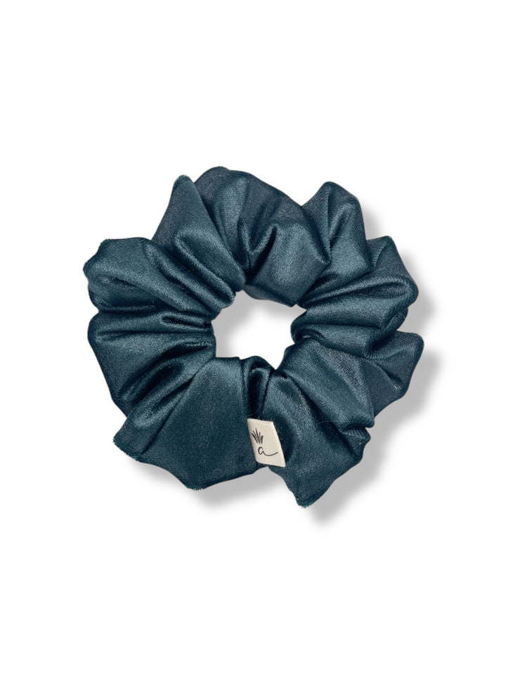 Velvet scrunchie - Shiny green