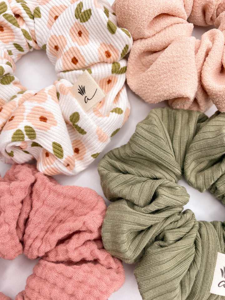 Rib scrunchies - Flora