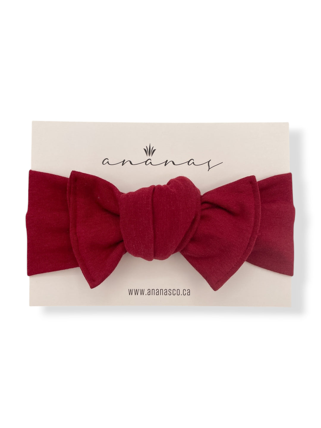 Bandeau boucle en bambou à nouer - Rouge pourpre