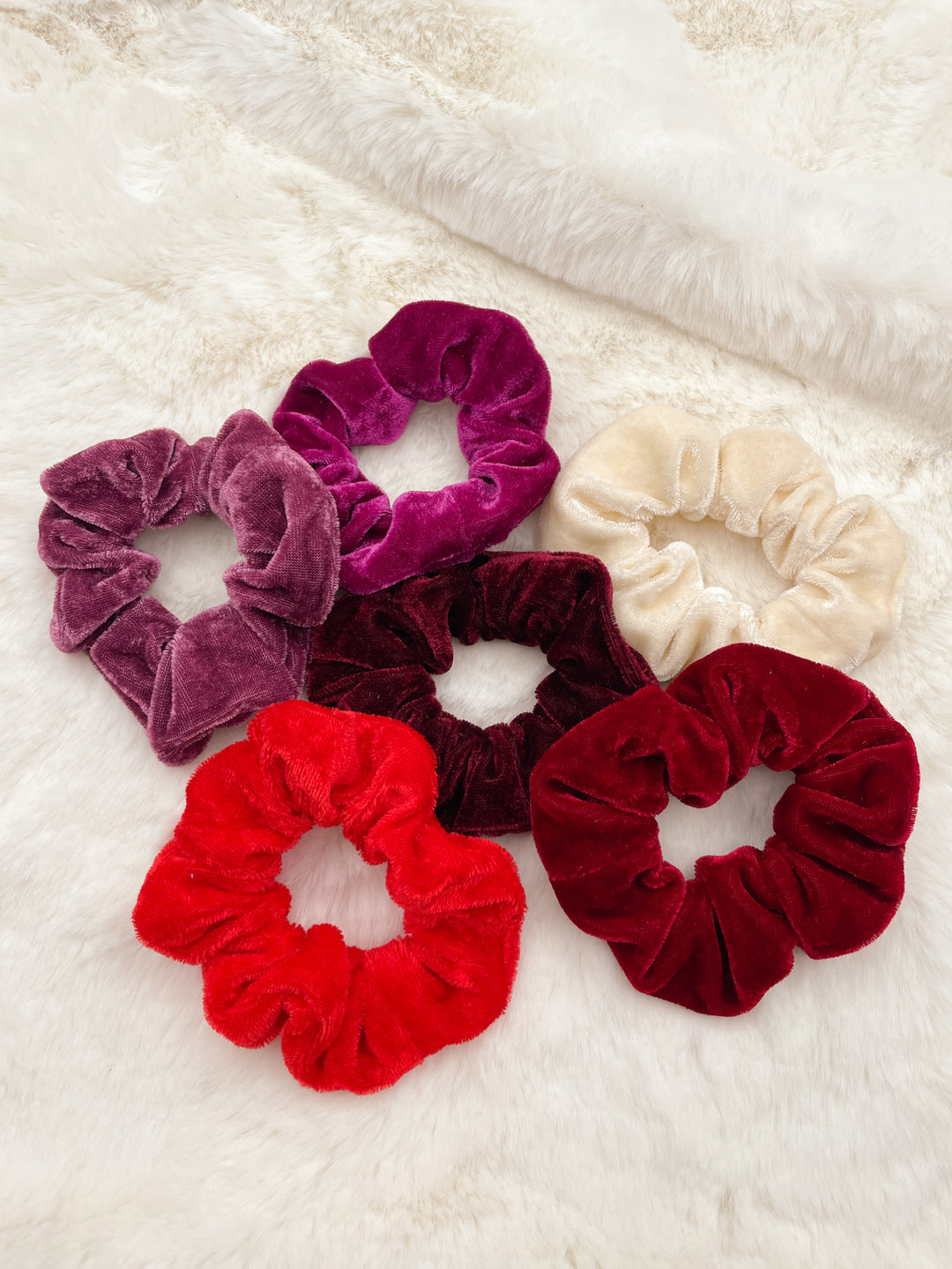 Chouchou petit format - Velours Rouge (2)