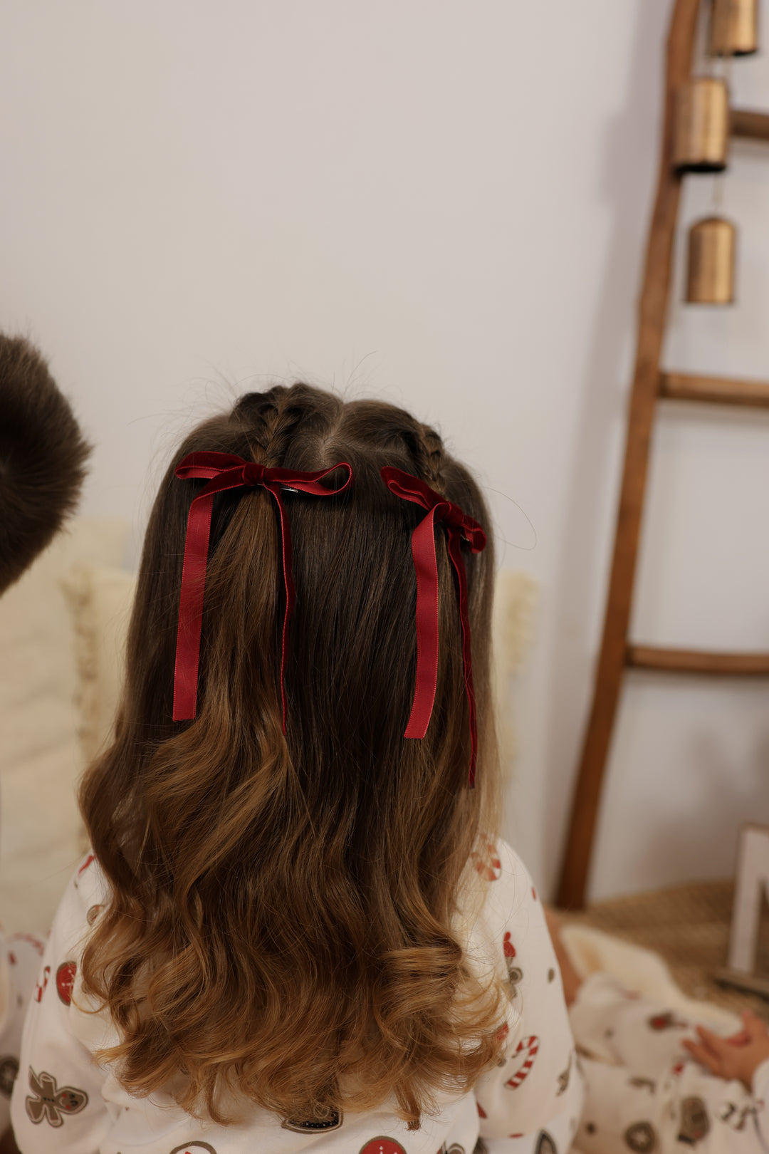 XL velvet ribbon bows - Red