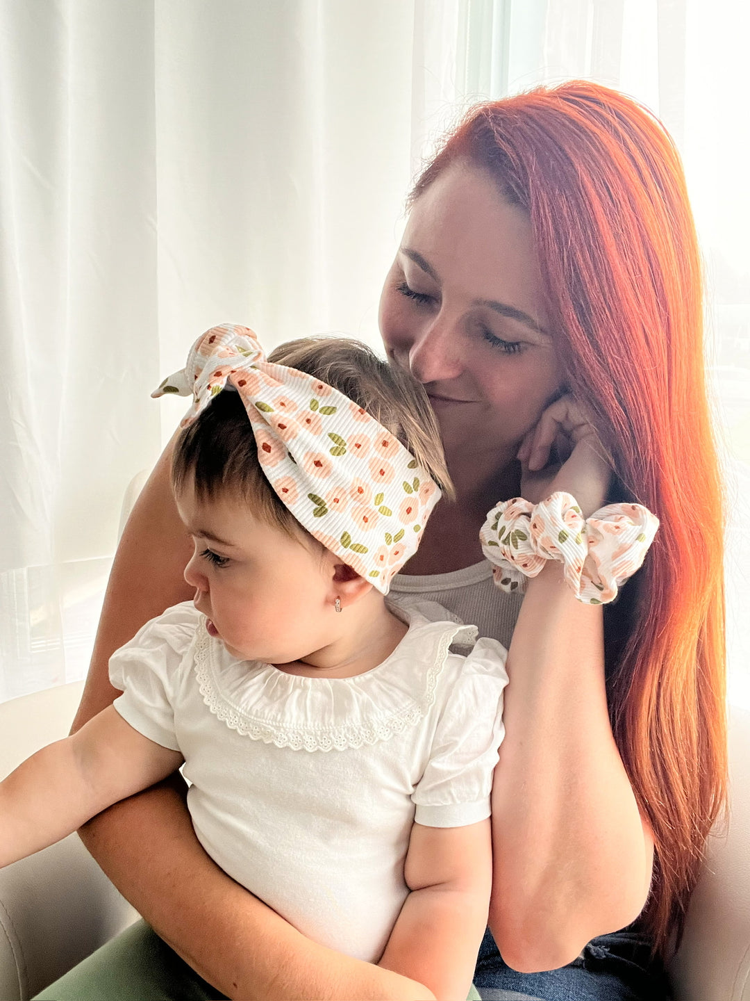 Rib scrunchies - Flora