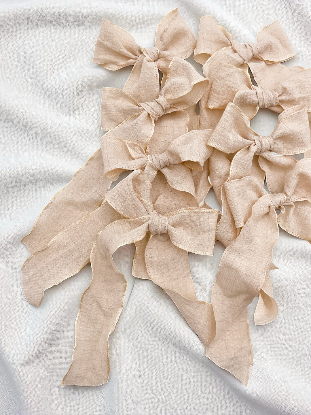 XL Ribbon Bow - Beige