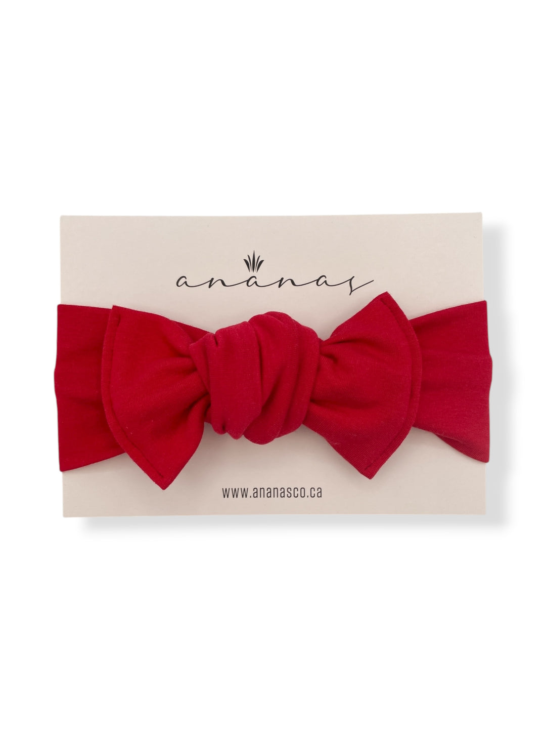 Bamboo bow headband to tie - Red