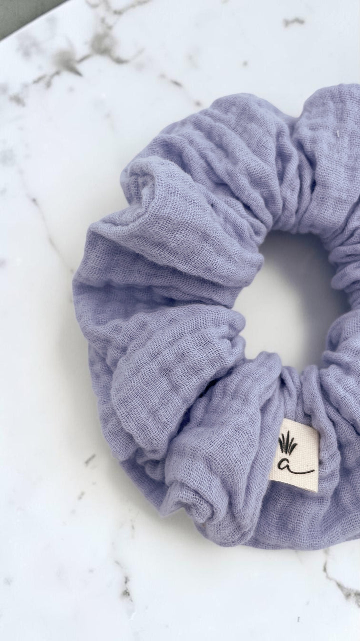 Muslin scrunchies - Periwinkle