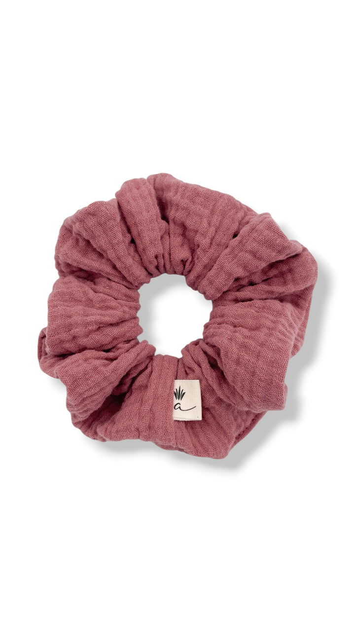 Muslin scrunchies - Baby pink
