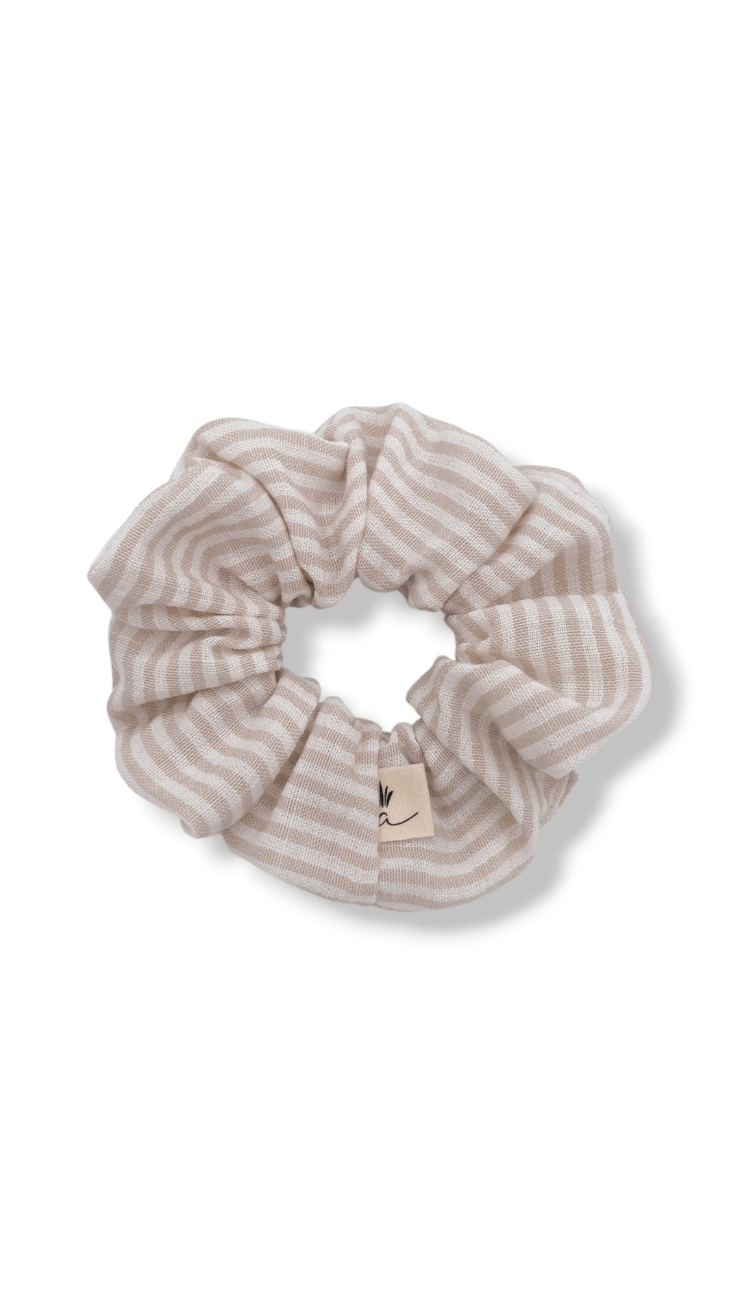 Scrunchie - Striped Beige