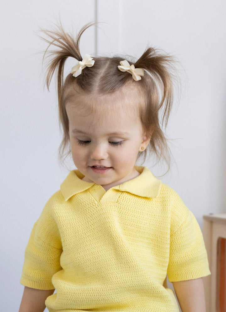 Mini Bows - Beige/Black