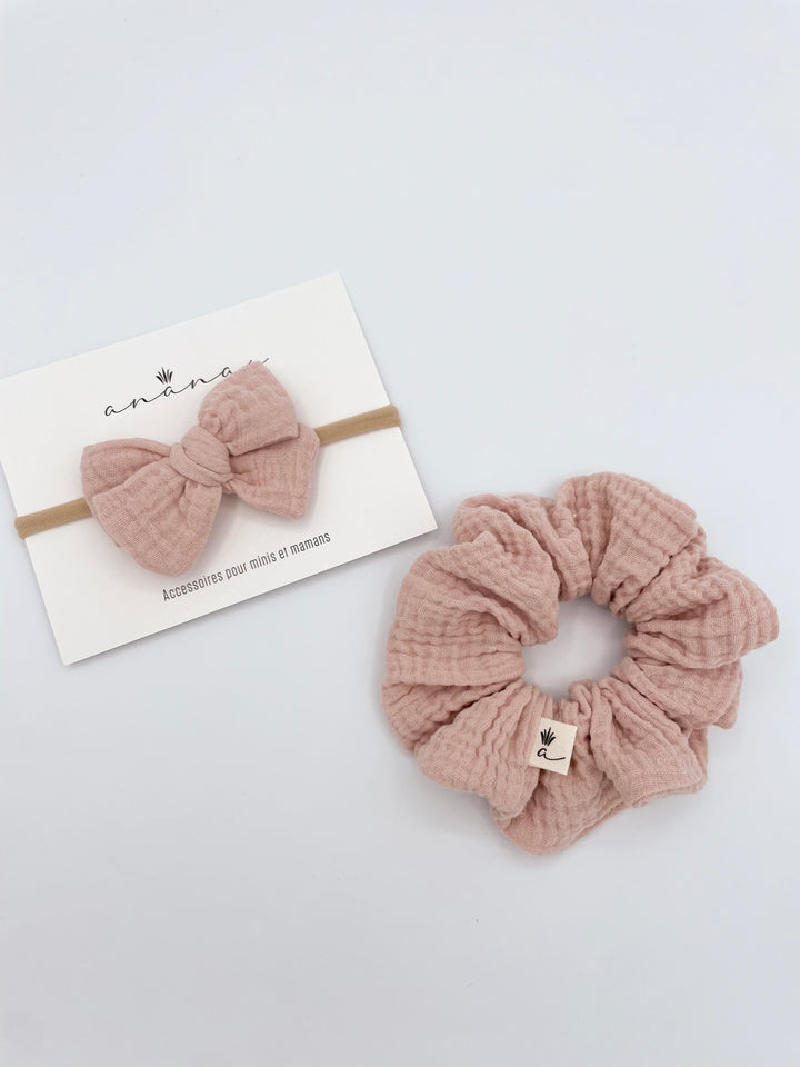 Muslin scrunchies - Pink