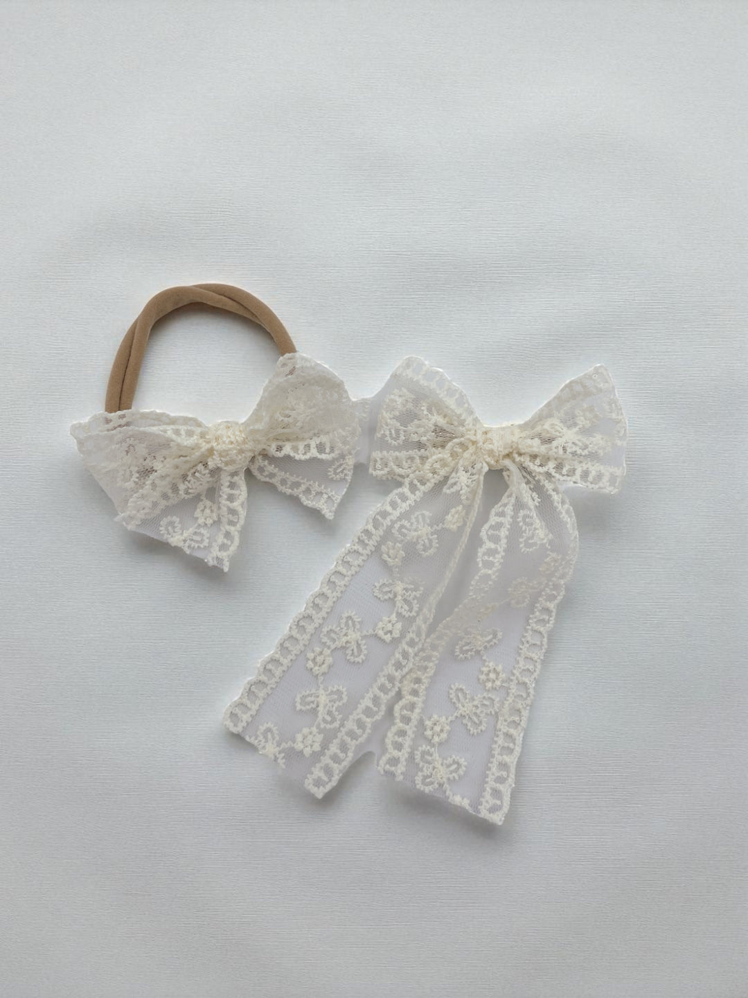 Lace Bow - Cream