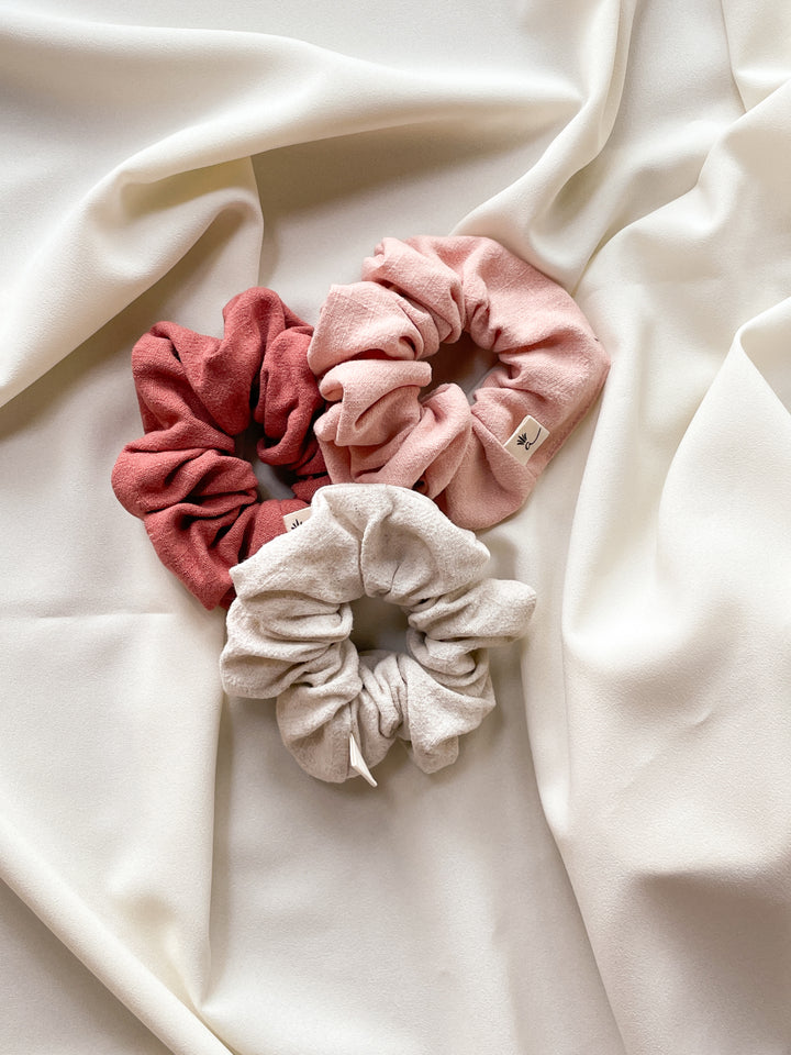 Linen scrunchie - Beige