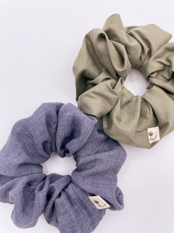 XL Cotton Scrunchie - Blue Jeans