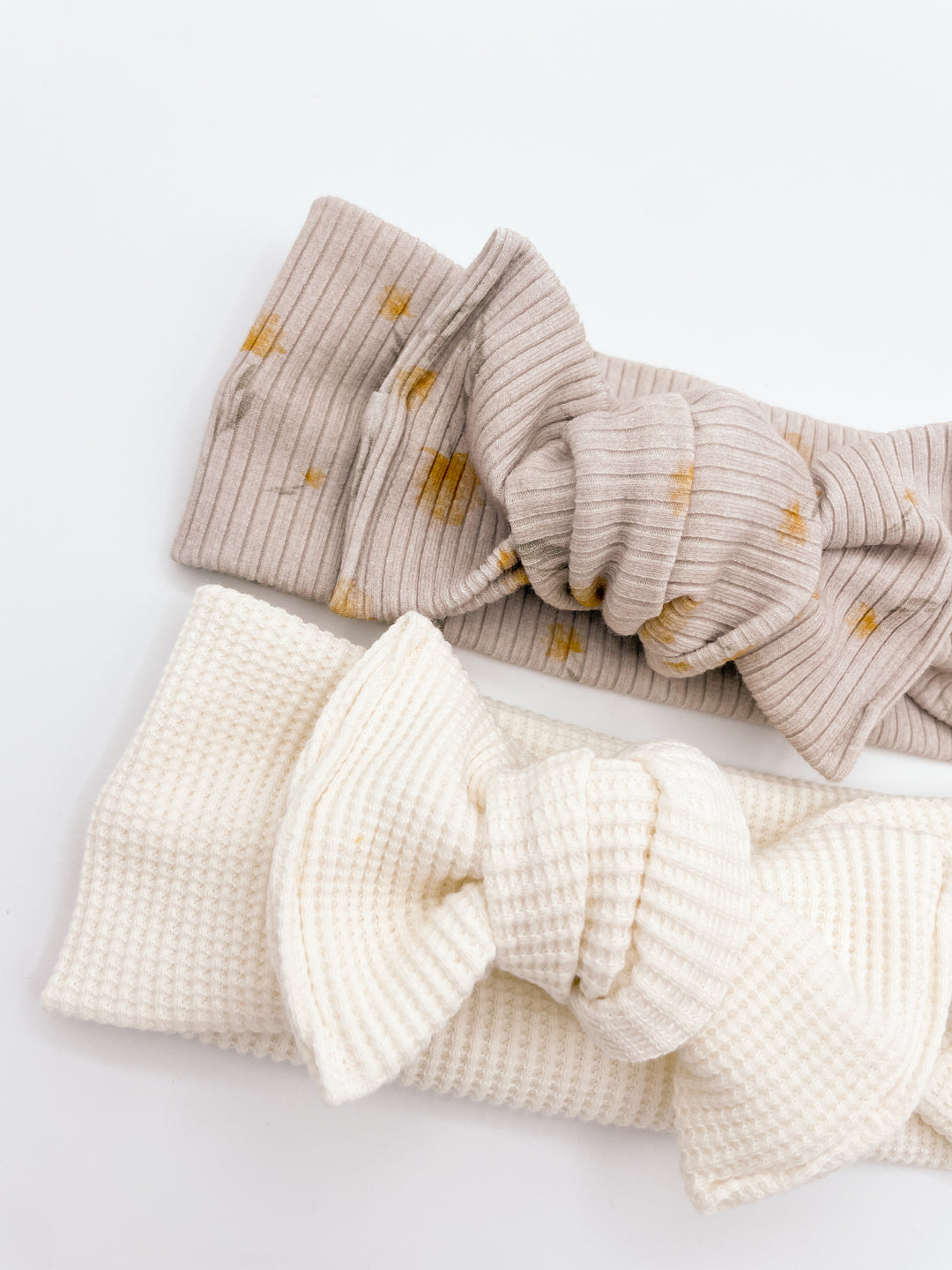 Bamboo and Cotton Rib bow headband to tie - Jenny