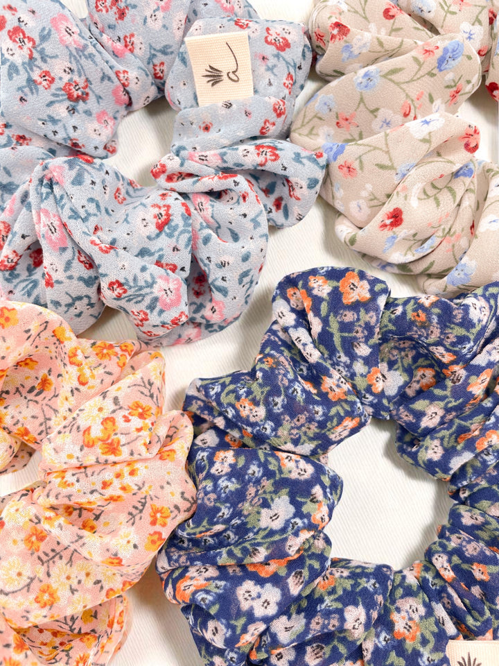 Scrunchie - Blue Floral