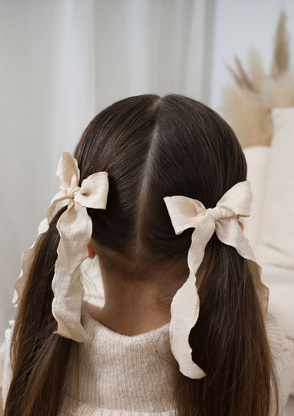 XL Ribbon Bow - Beige