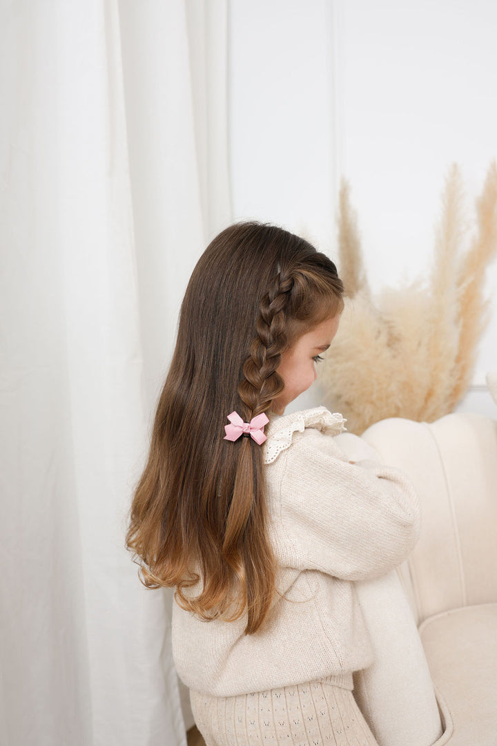 Mini Bows - White/Pink