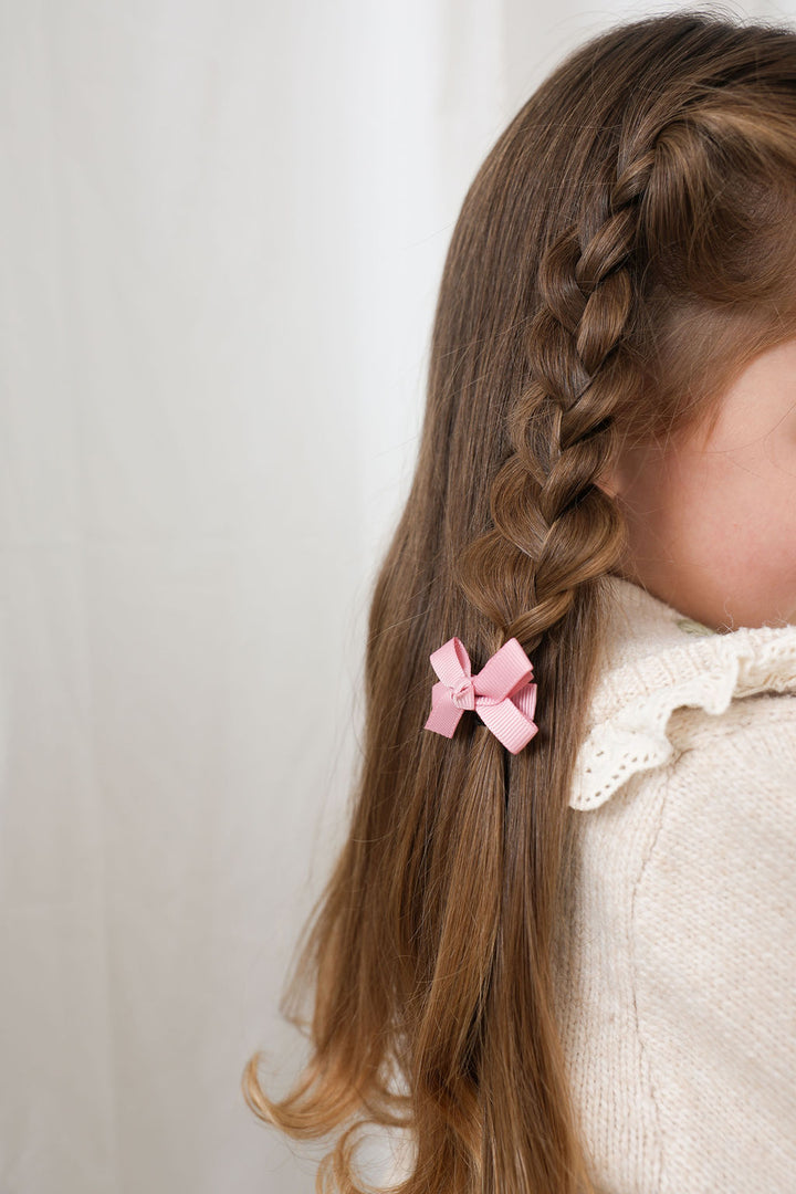 Mini Bows - White/Pink
