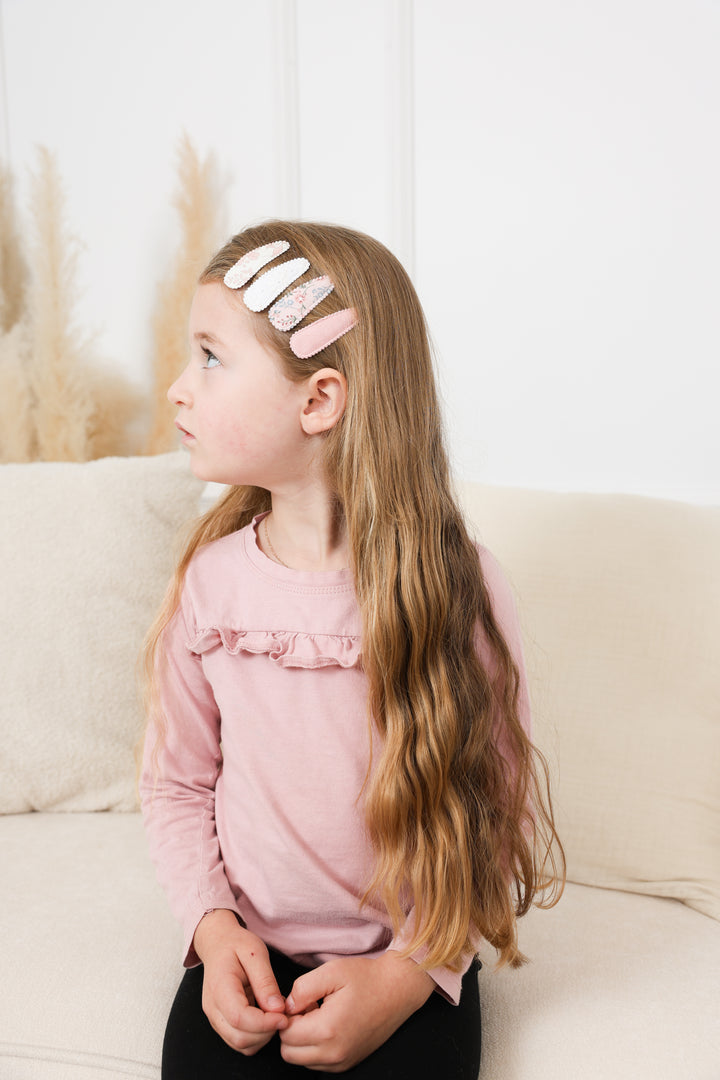 Barrettes en tissu - Brise printanière