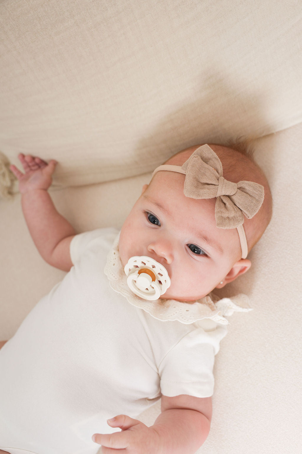 Muslin Bows - Ivory/Beige