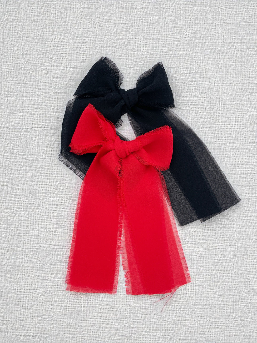 Large Chiffon Bow - Red