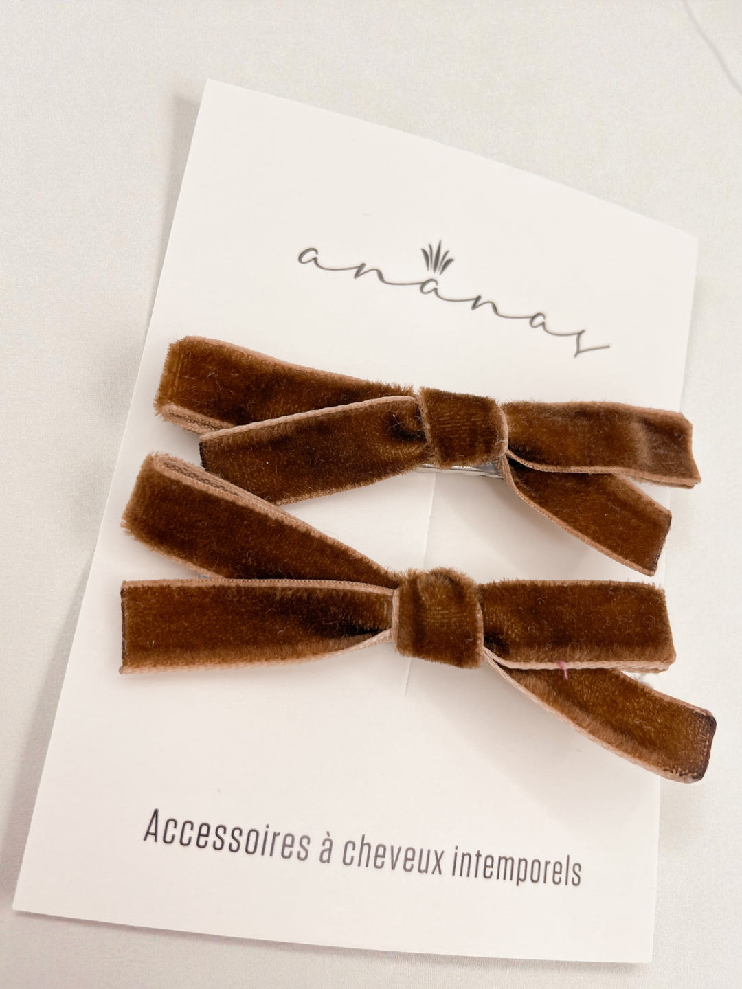 Bouclette Ruban de Velours - Brun