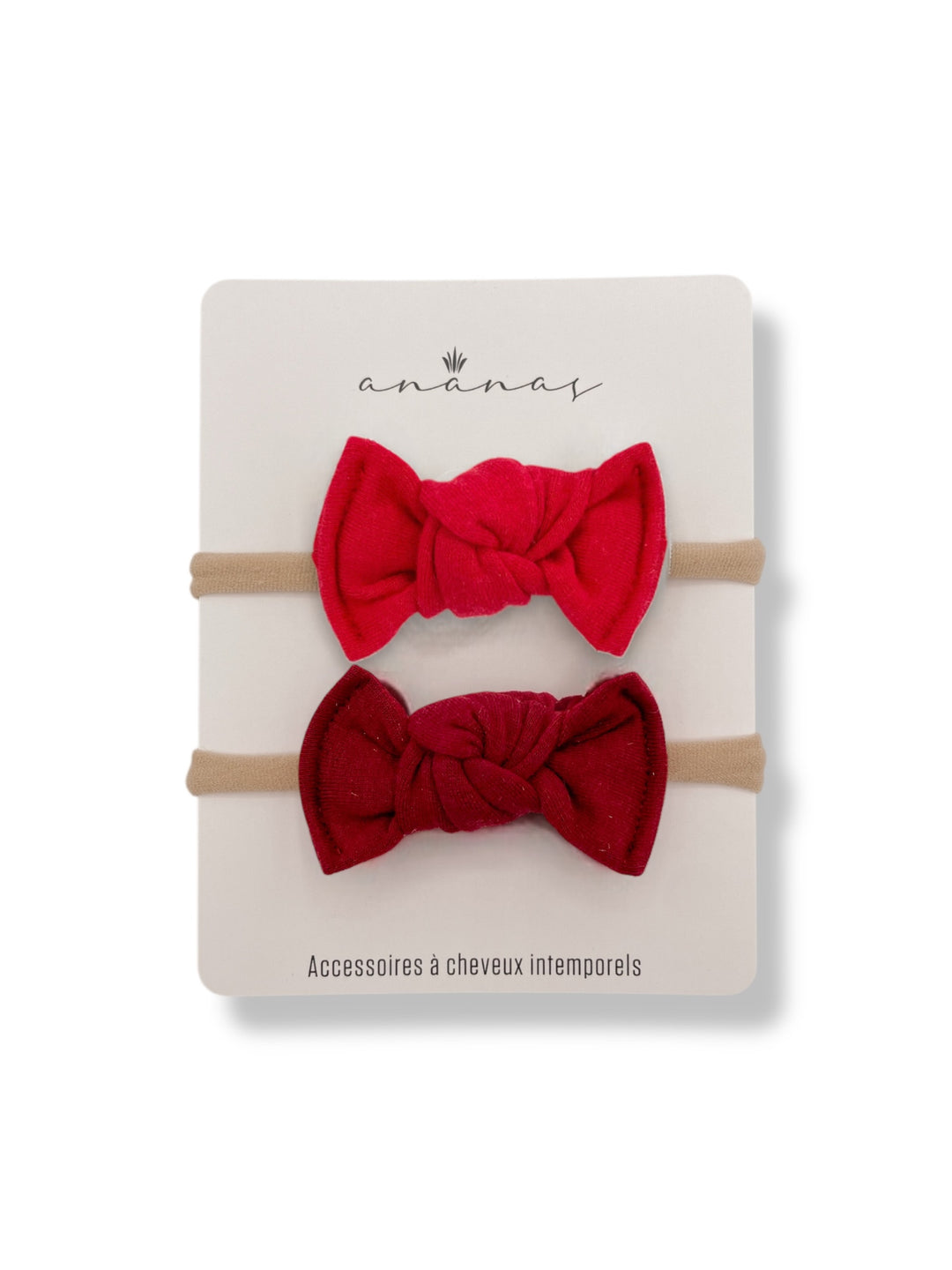 Mini bow Bamboo - Red/Crimson Red