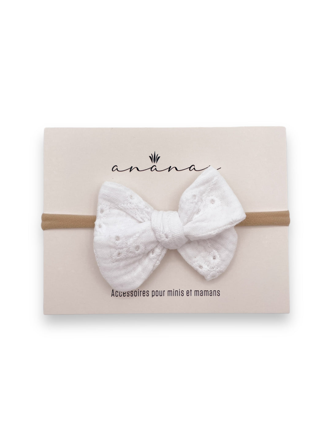 Muslin Bows - White embroidery