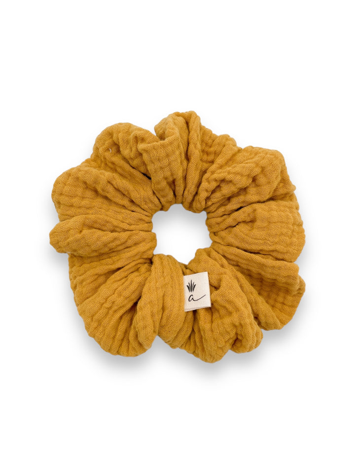 Muslin scrunchies - Mustard Yellow