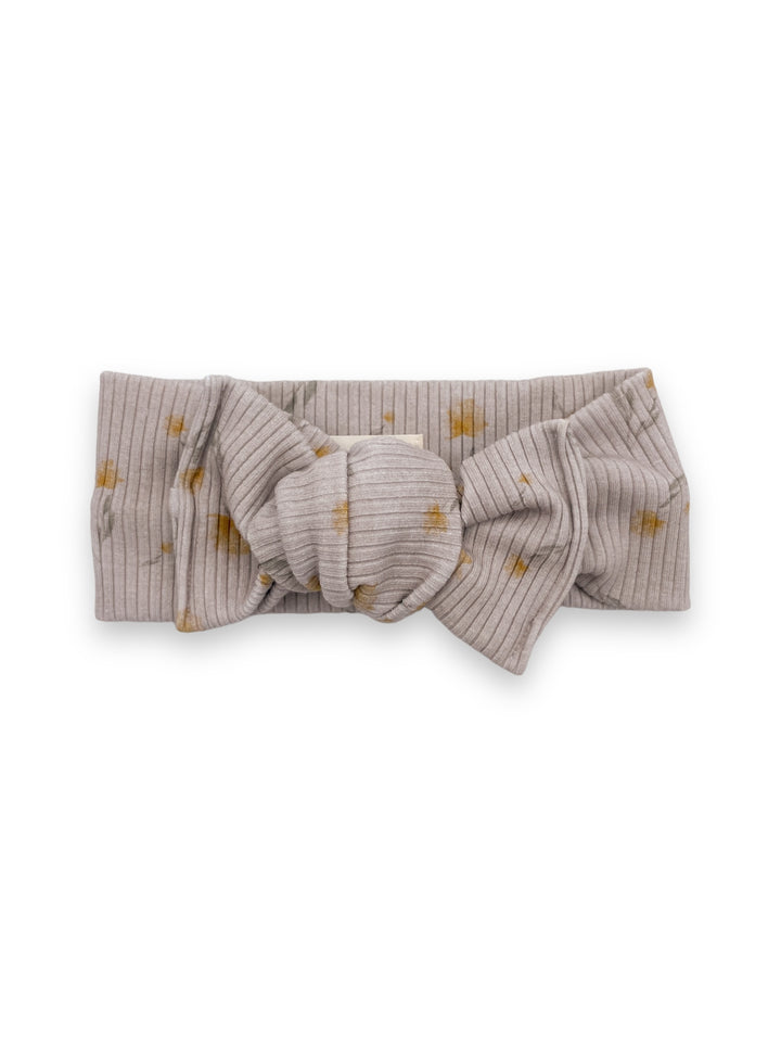 Bamboo and Cotton Rib bow headband to tie - Jenny