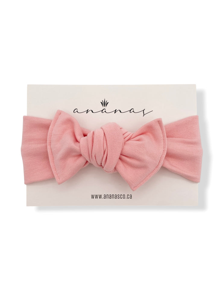 Bamboo bow headband to tie