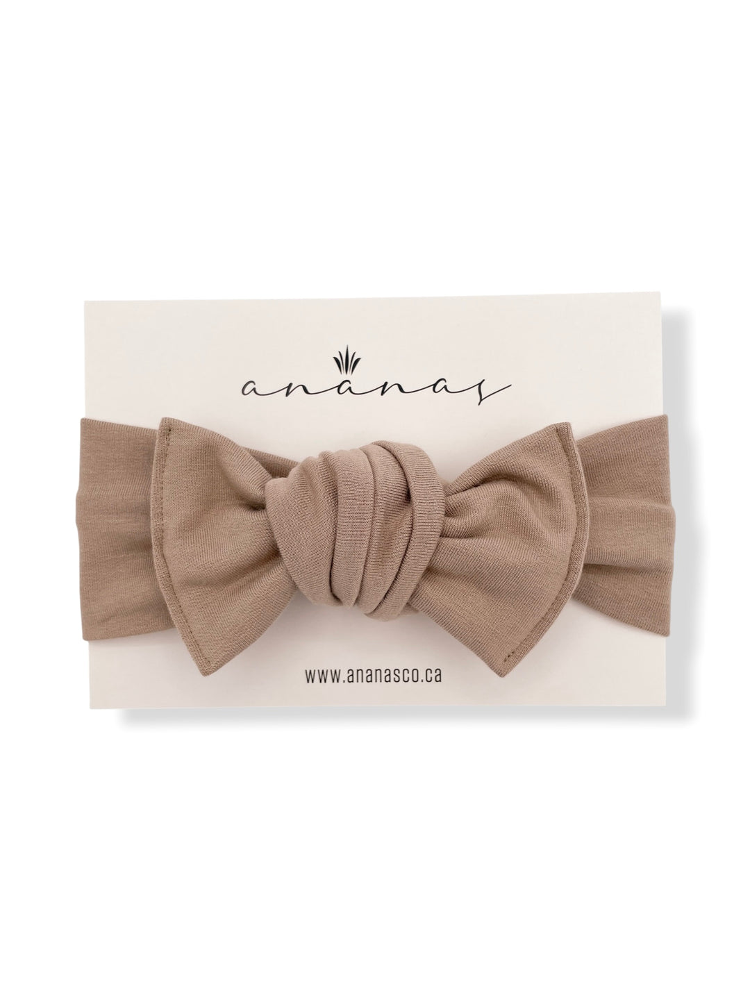 Bamboo bow headband to tie