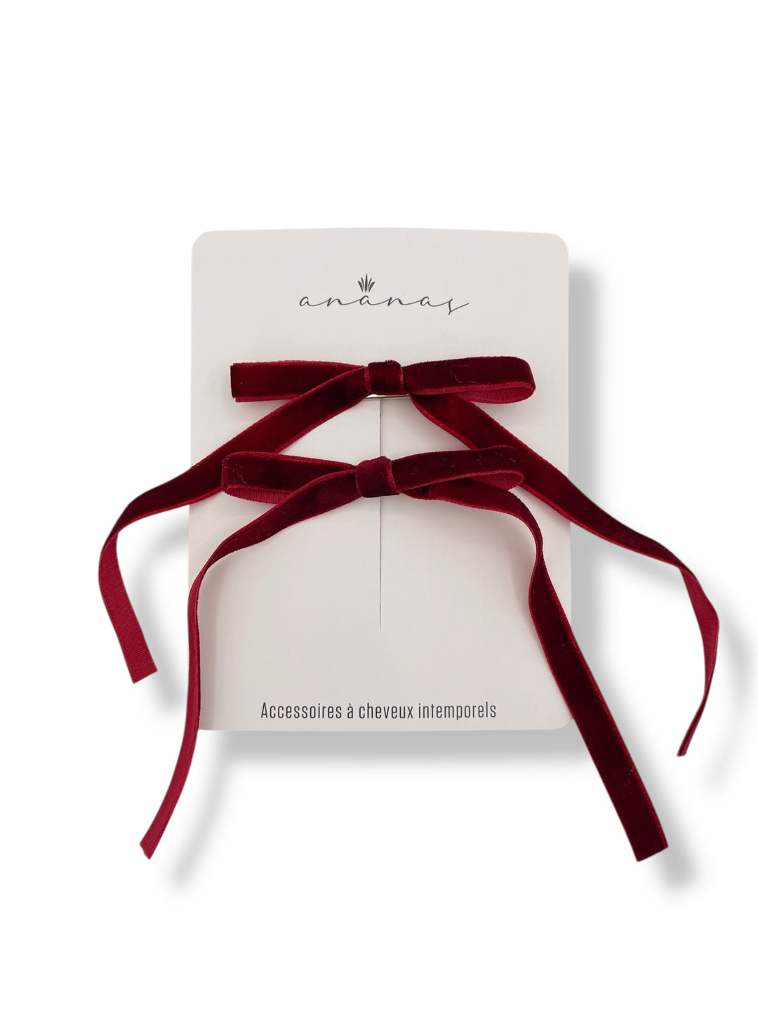 XL velvet ribbon bows - Red