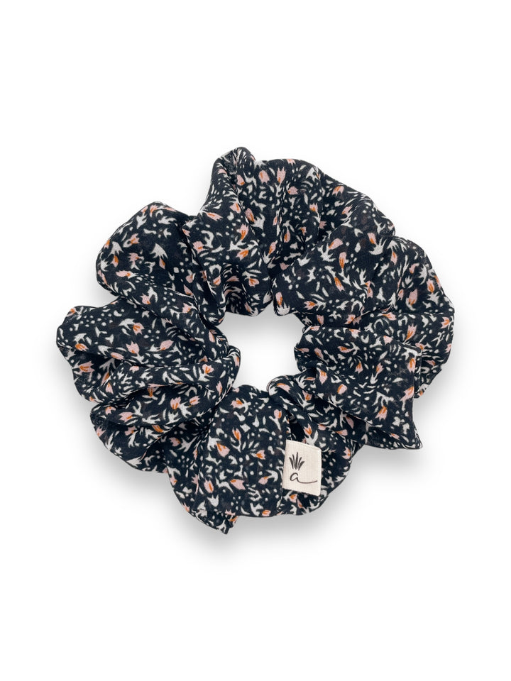 Scrunchie - Black Floral