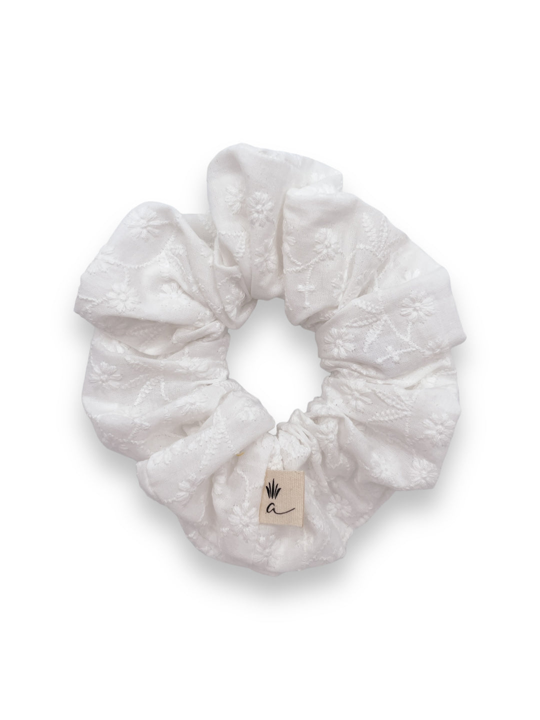 Coton Scrunchie - White Chantilly