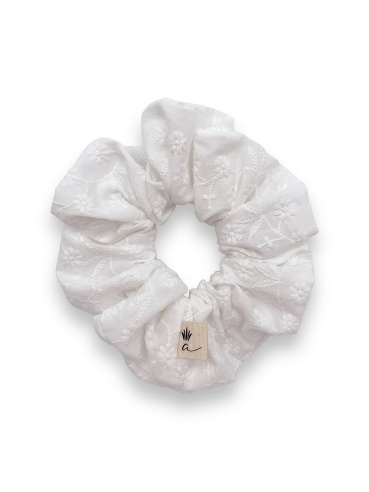 Coton Scrunchie - White Chantilly